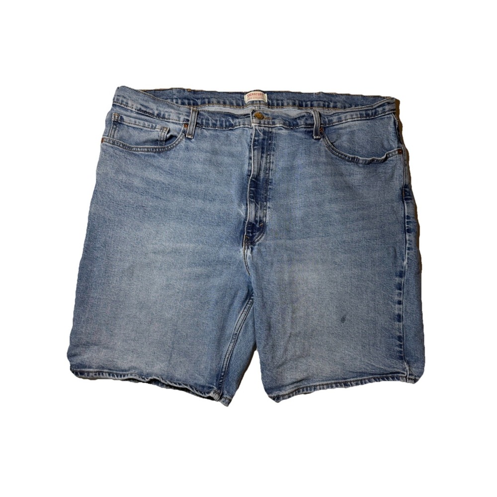 Levi's Signature Denim Shorts Mens W42 Blue Y2K Baggy Skate Jean Shorts